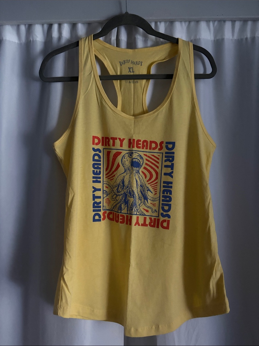 Yellow Graphic Racerback Tank